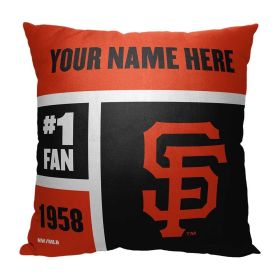 [Personalization Only] OFFICIAL MLB Colorblock Personalized Pillow - San Francisco Giants