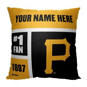 [Personalization Only] OFFICIAL MLB Colorblock Personalized Pillow - Pittsburgh Pirates