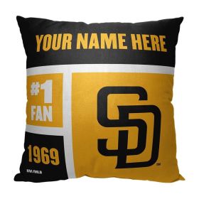 [Personalization Only] OFFICIAL MLB Colorblock Personalized Pillow - San Diego Padres