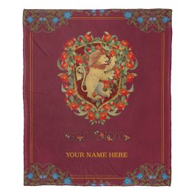 [Personalization Only] Harry Potter - Botanical Gryffindor (Personalization Silk Touch Throw)