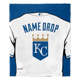 [Personalization Only] OFFICIAL MLB Jersey Personalized Silk Touch Throw Blanket - Royals
