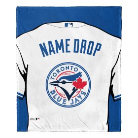[Personalization Only] OFFICIAL MLB Jersey Personalized Silk Touch Throw Blanket - Blue Jays
