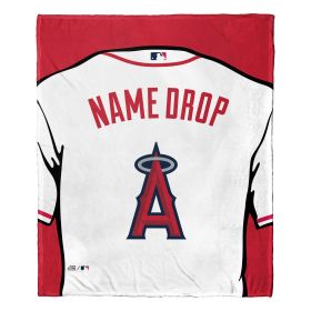 [Personalization Only] OFFICIAL MLB Jersey Personalized Silk Touch Throw Blanket - Angels