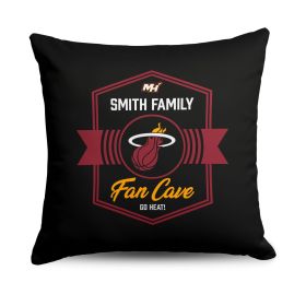 NBA Miami Heat Dominion Personalized Throw Pillow 18×18 Inches