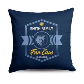NBA Memphis Grizzlies Dominion Personalized Throw Pillow 18×18 Inches