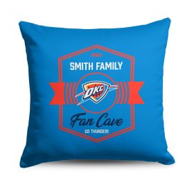 NBA Oklahoma City Thunder Dominion Personalized Throw Pillow 18×18 Inches