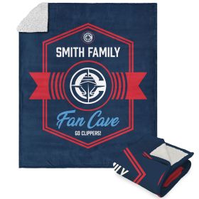 NBA Los Angeles Clippers Dominion Personalized Silk Touch Sherpa Throw Blanket 50X60 Inches