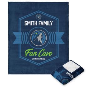 NBA Minnesota Timberwolves Dominion Personalized Silk Touch Throw Blanket 50X60 Inches