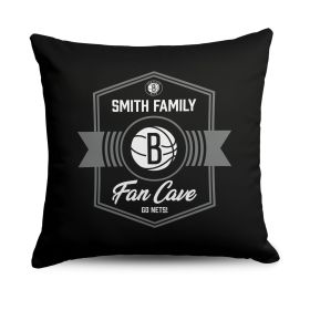 NBA Brooklyn Nets Dominion Personalized Throw Pillow 18×18 Inches
